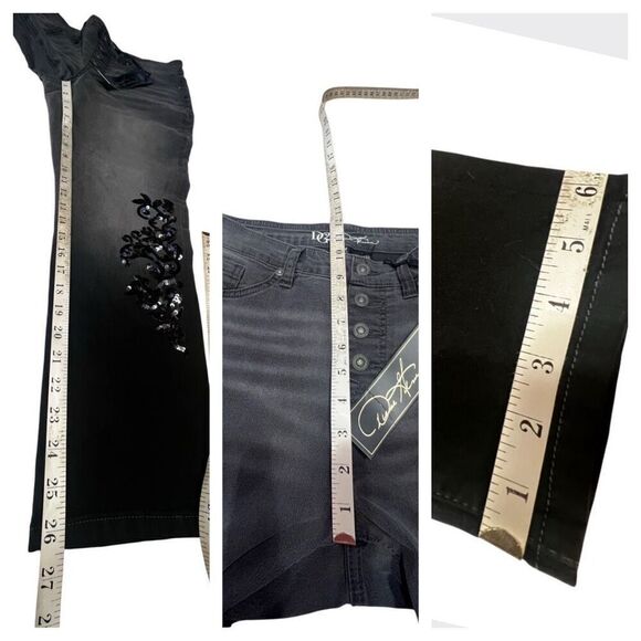 DG2 Womans sequence Pull On Jeans charcoal Sz M Petite NWT - Picture 7 of 7